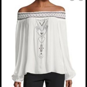 Parker Teagan Off the Shoulder Blouse M